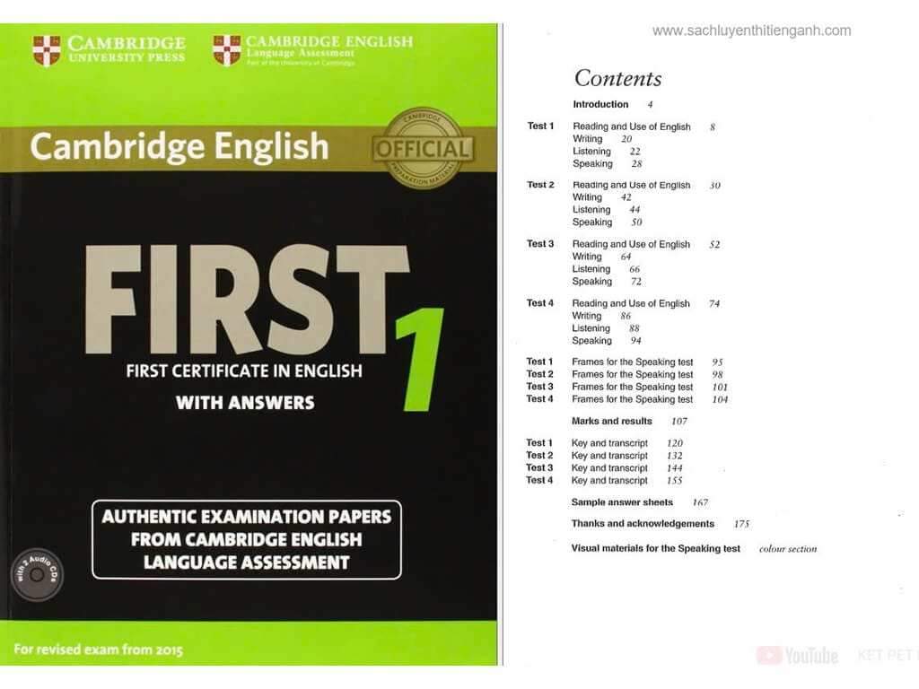 Cambridge First 1 FCE 2015