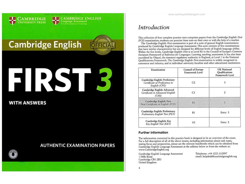 Cambridge First 3 FCE 2018